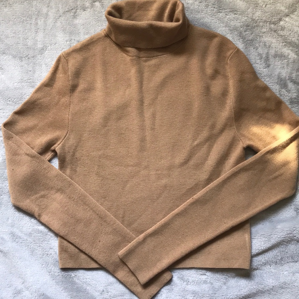 Crop turtleneck long sleeve